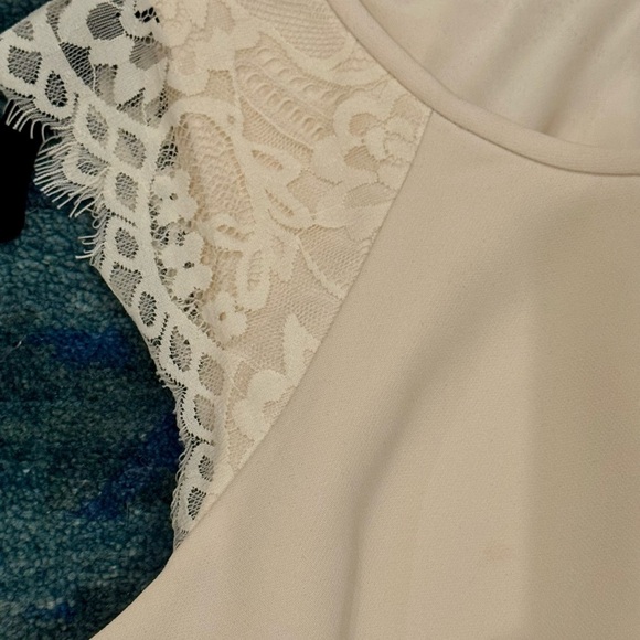 J.Crew Ivory Lace Sleeve Sheath Dress Size 6 | Old Money Luxury Classic Workwear - Picture 2 of 9